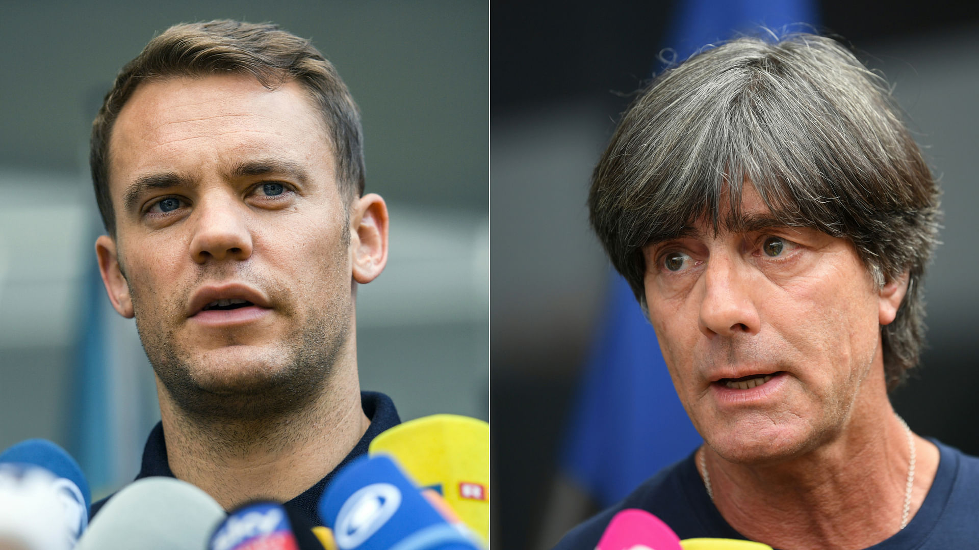 Germany captain and coach speak to the media after their exit from the World Cup.