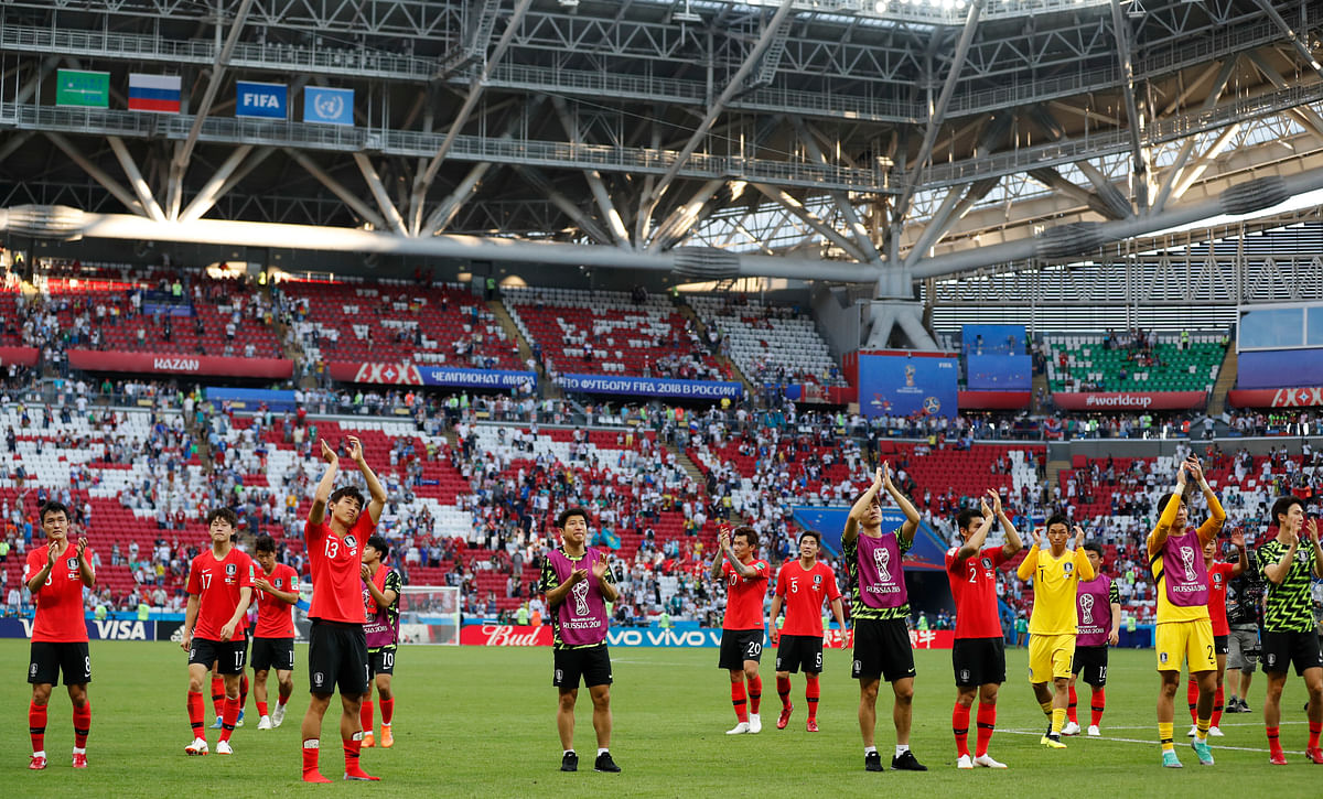 South Korea defeated Germany 2-0, allowing Mexico to finish second in the group