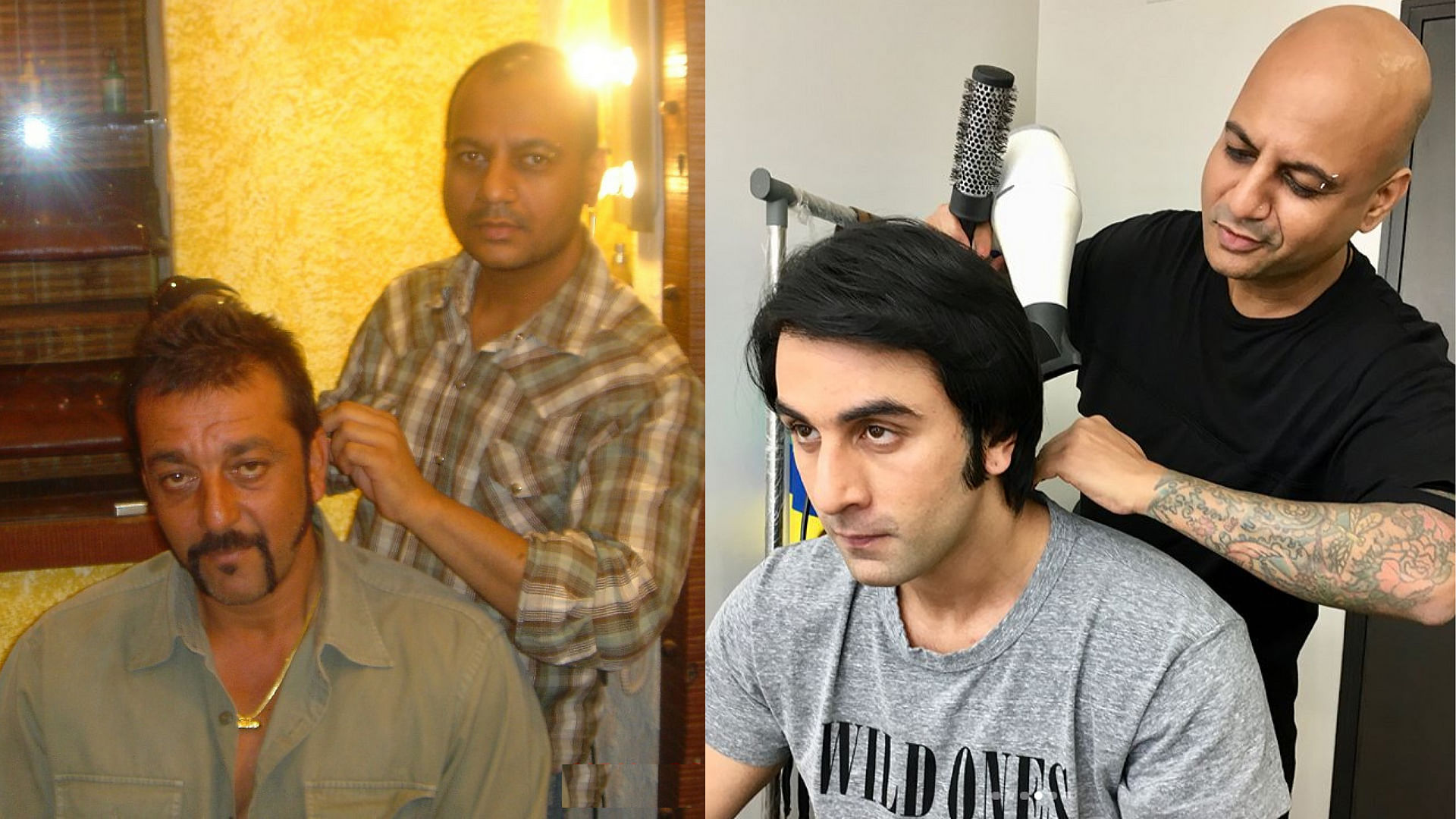 Aalim Hakim with Sanjay Dutt  in 2005 and Ranbir Kapoor in 2017.&nbsp;