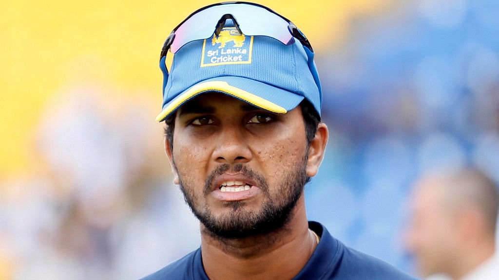File picture of Dinesh Chandimal who is facing tough sanctions after being caught ball tampering