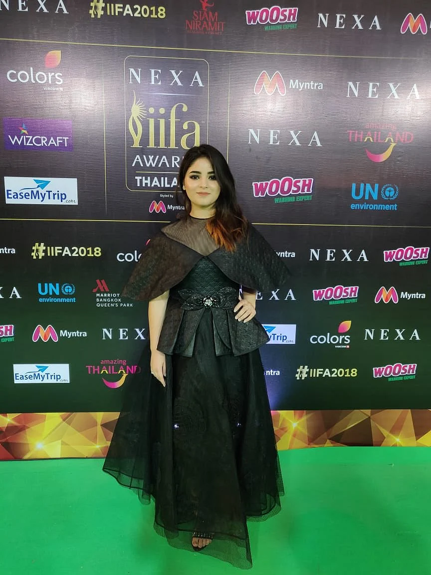 Zaira Wasim on IIFA 2018 green carpet in Bangkok