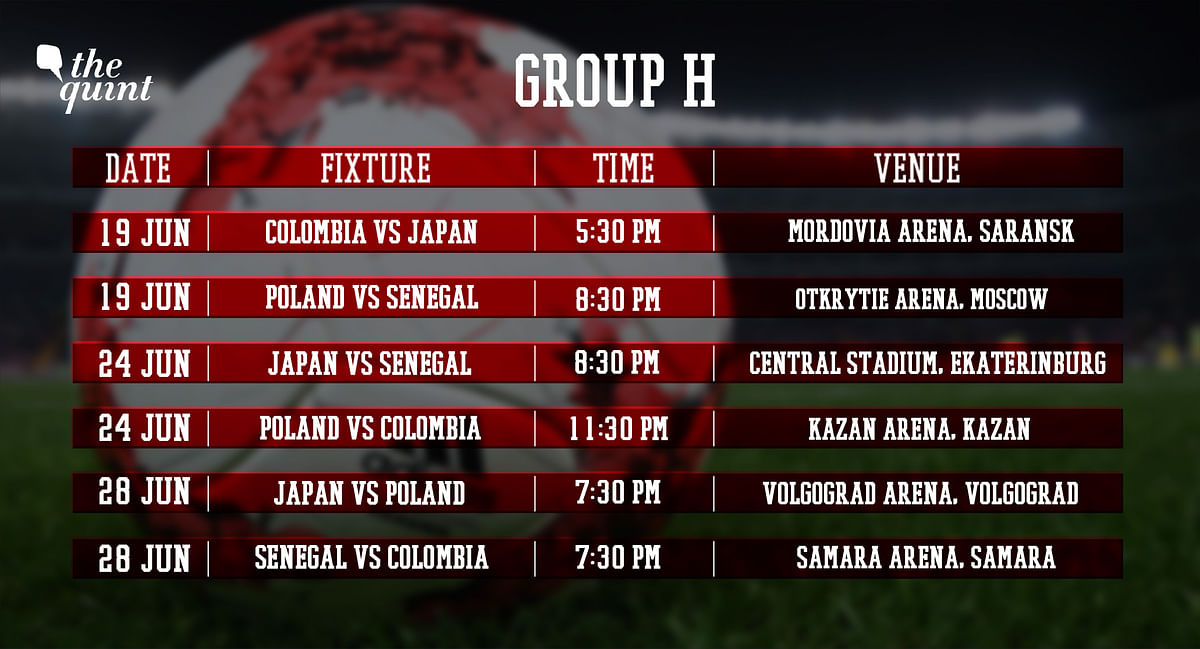 Colombia will most probably top the group, with Japan being the fourth side.