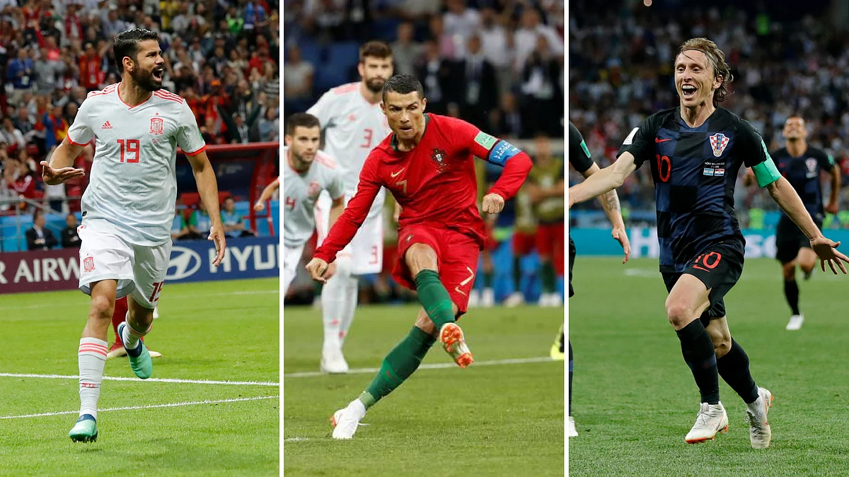 (from left to right) Diego Costa (Spain), Ronaldo (Portugal) and Luka Modric (Croatia) have actually steered their teams to vital wins in the competition
