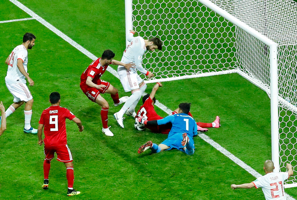 Spain beat Iran 1-0 in a Group B match at the FIFA World Cup.