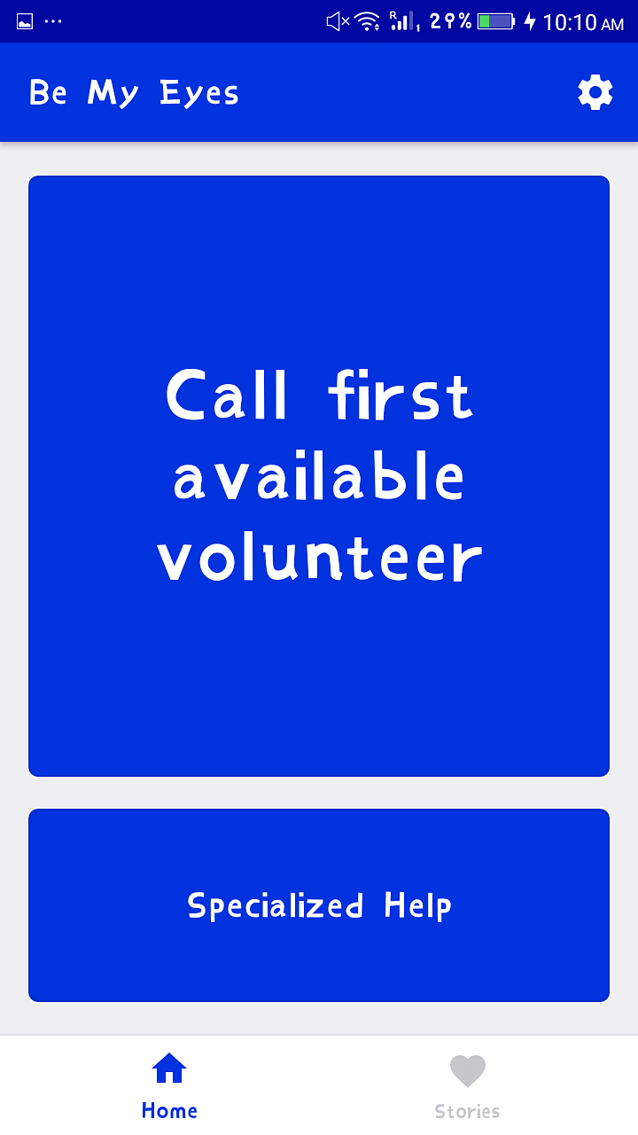 This app helps establish a connect between visually impaired people and sighted volunteers across the world.
