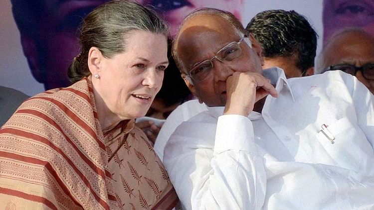 File image of Congress leader Sonia Gandhi and NCP chief Sharad Pawar.