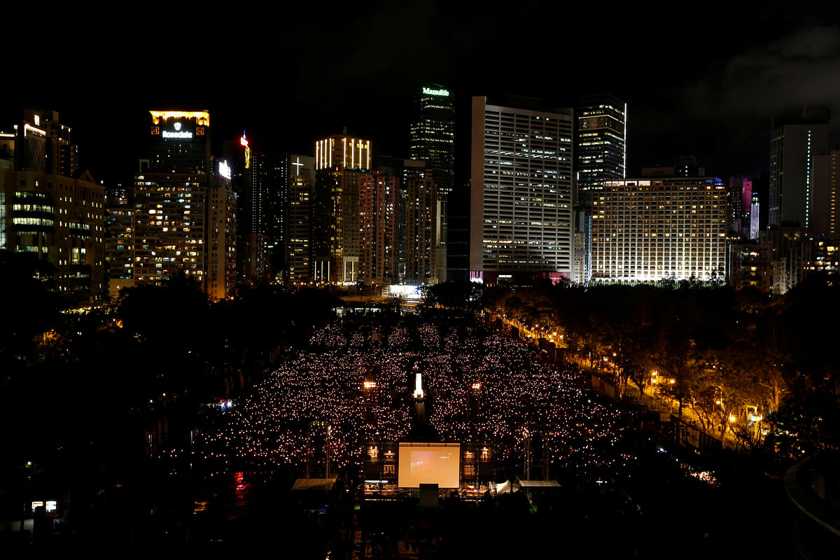 Tens of thousands in Hong Kong remember the Tiananmen Square protests through several candle light vigils.
