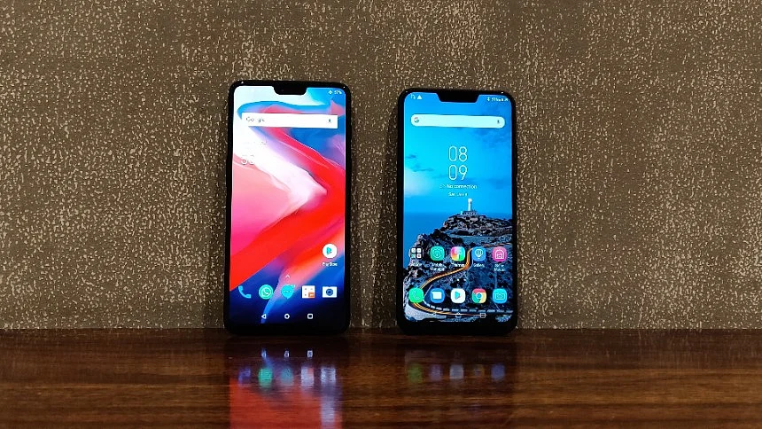 The OnePlus 6 (left) vs Zenfone 5z (right)