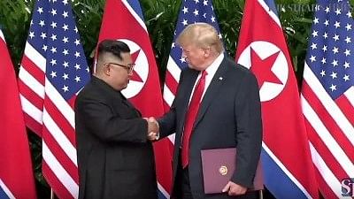 Trump described his historic talk with Kim Jong Un as ‘very, very good’.