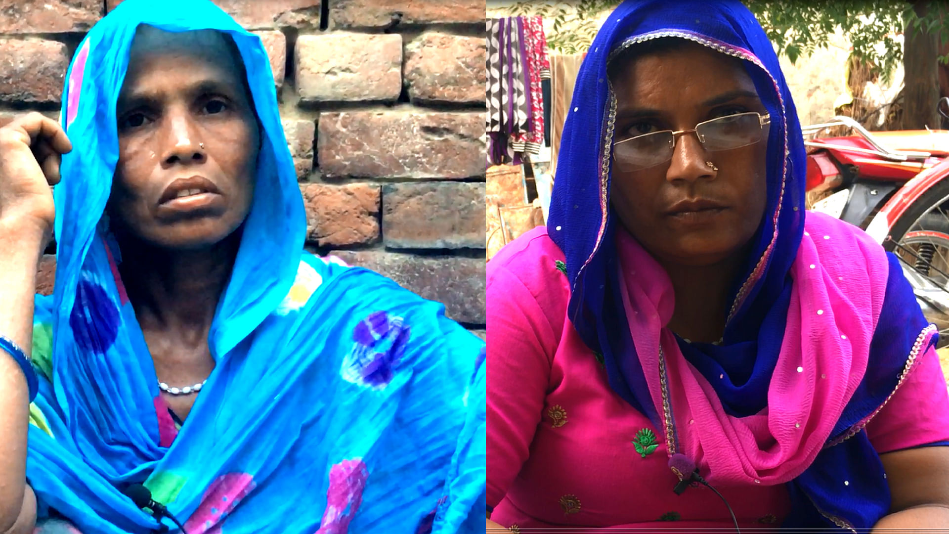 Kanta in blue and Roshni are both single mothers who recall being separated from their sons for almost three months before they were granted bail.&nbsp;
