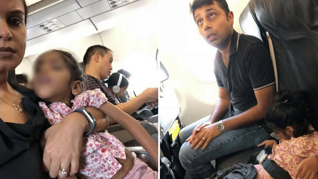 Divya George posted pictures on Facebook, along with a detailed post about the  ordeal her family was put through onboard Singapore Airlines’ budget carrier, Scoot.