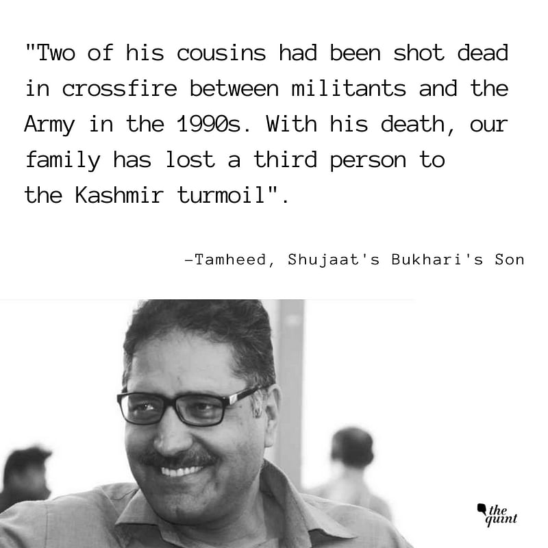 In an emotional note written for Rising Kashmir, slain journalist Shujaat Bukhari’s son remembers his father.