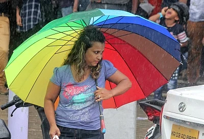 Bengaluru: Rains lash Bengaluru on Jun 3, 2018. (Photo: IANS)