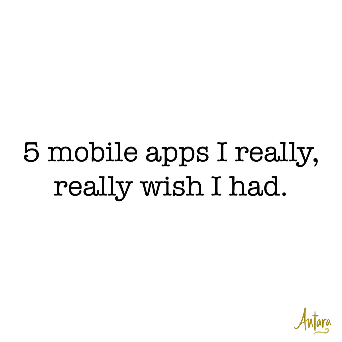 What would our lives be like if we really had apps that we needed. 