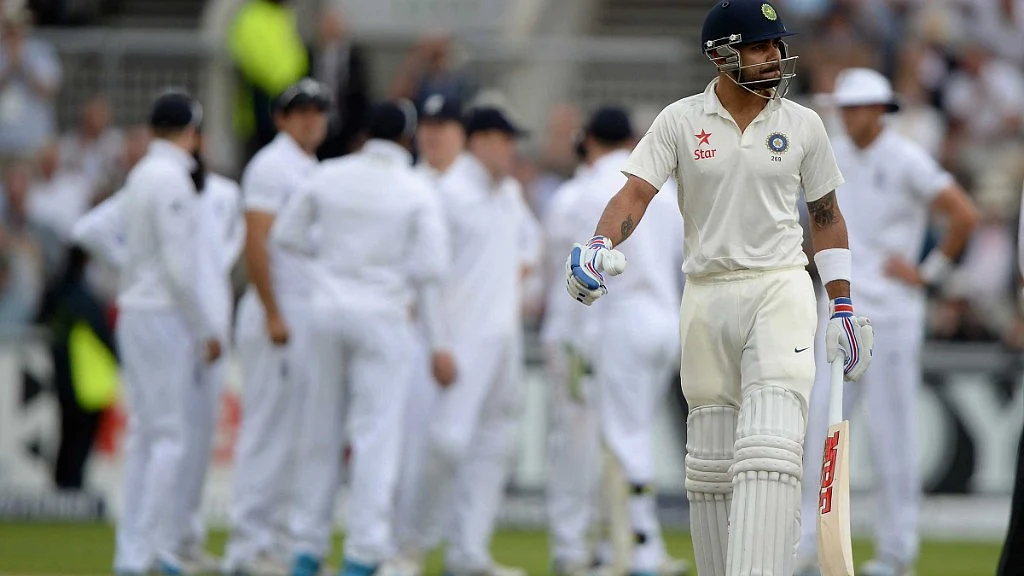 Kohli performed badly on the 2014 tour of England.