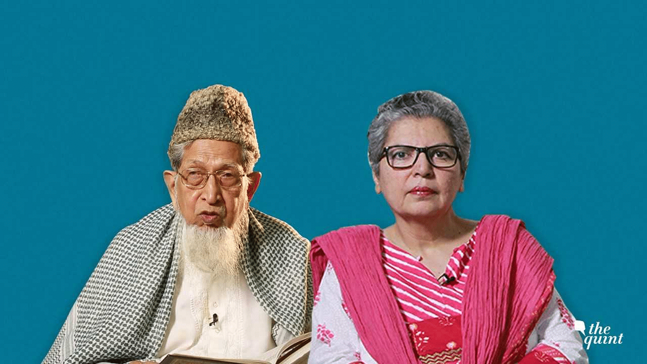 AIMPLB’s Vice-President Maulana Syed Jalaluddin Umari (left) and historian Rana Safvi spoke to The Quint about nikah halala. 