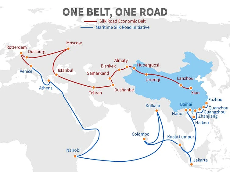 China’s Belt and Road trade route.