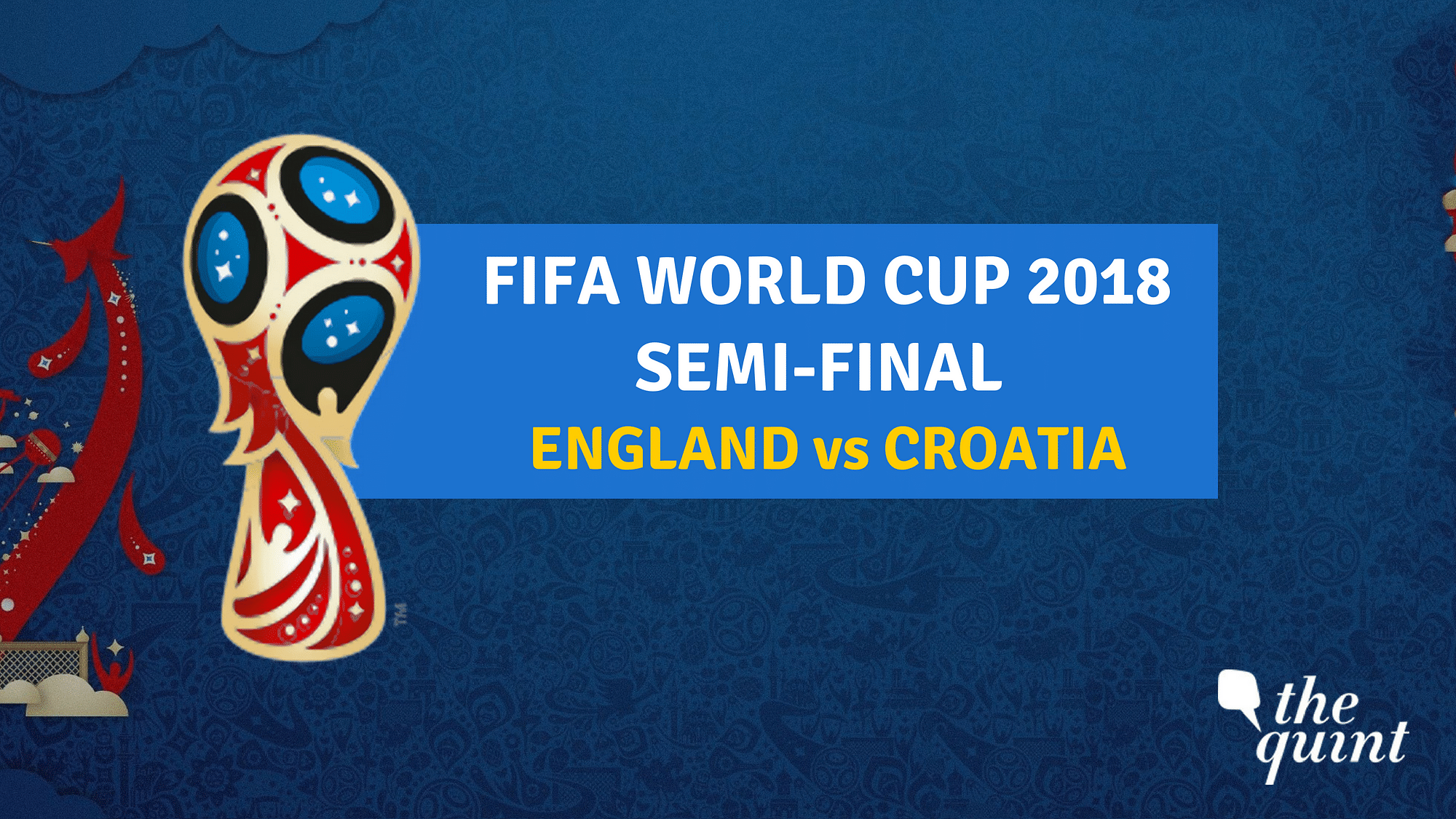 Semi-final 2 of FIFA World Cup 2018 will be played between England vs Croatia