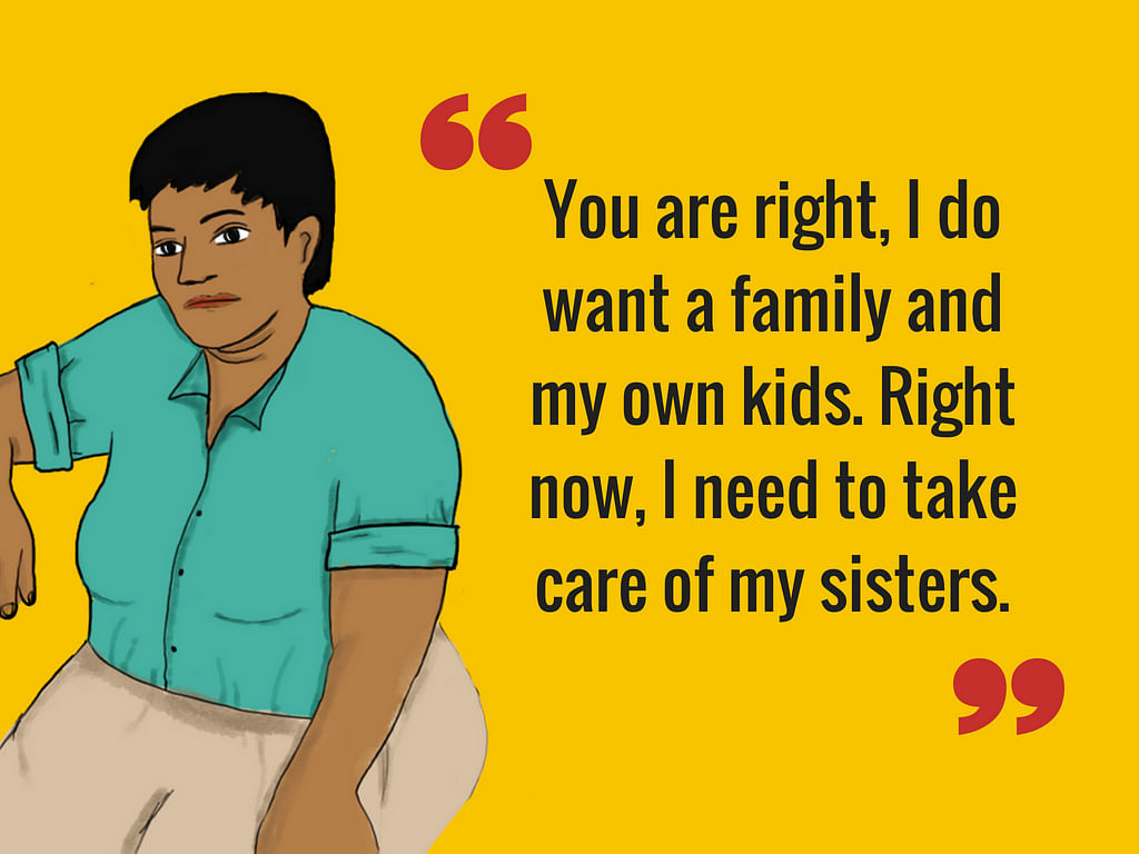 The realities of being a woman in Delhi forced Sita to hide her gender in order to financially support her family.