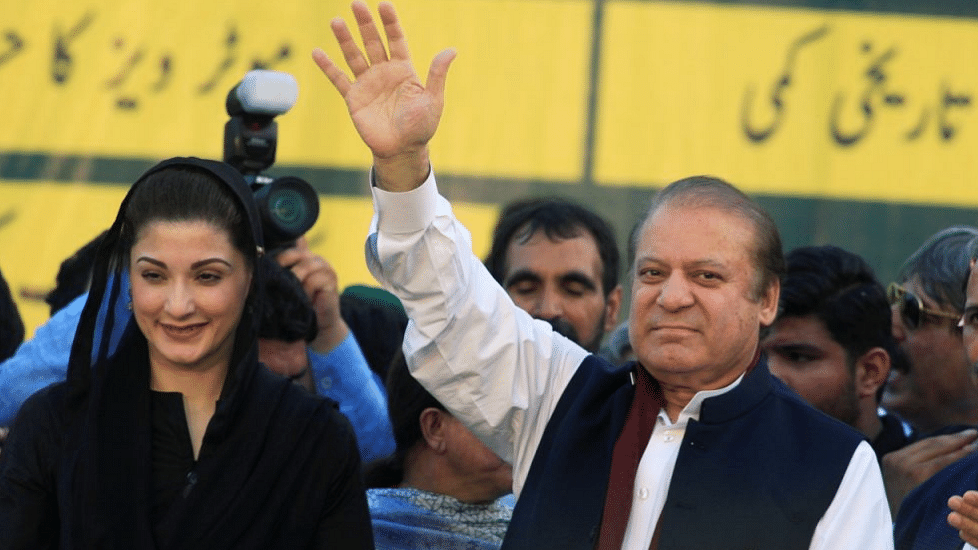 Maryam Nawaz Sharif with former Pak PM Nawaz Sharif