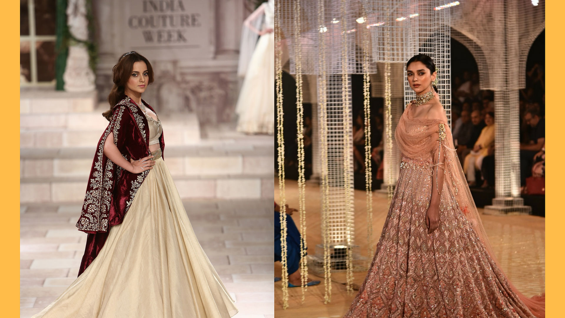 Kangana Ranaut and Aditi Rao Hydari were the showstoppers on Day 1 of the India Couture Week 2018.