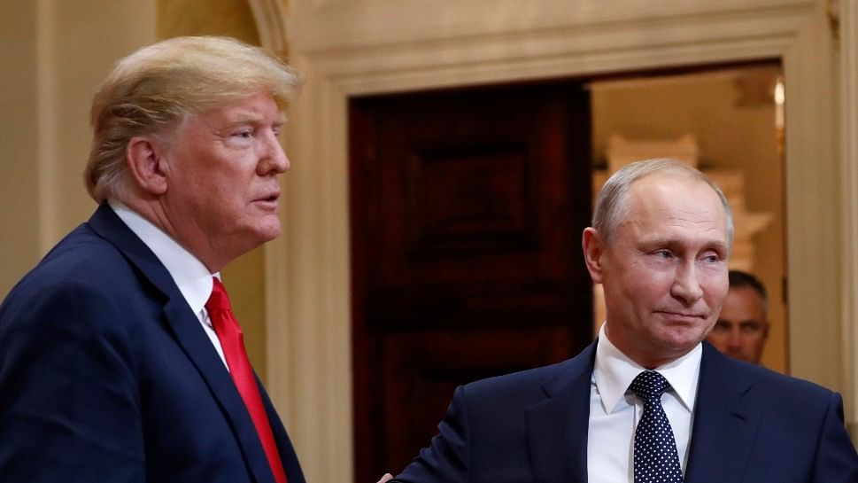 Photo of US President Donald Trump and Russian President Vladimir Putin used for representation.