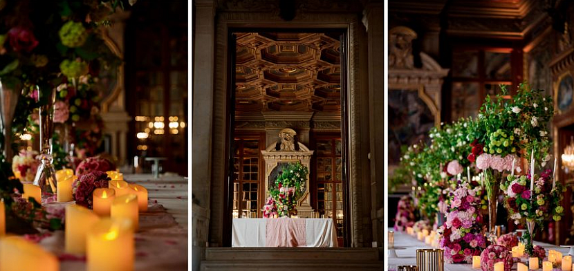 Marie Antoinette-themed scented candles from Laduree Paris Thé et Beauté were placed in every room.