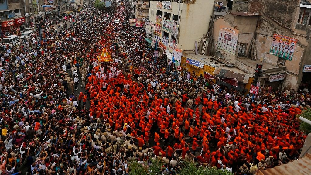 The annual rath yatra celebration began across the country on Saturday.