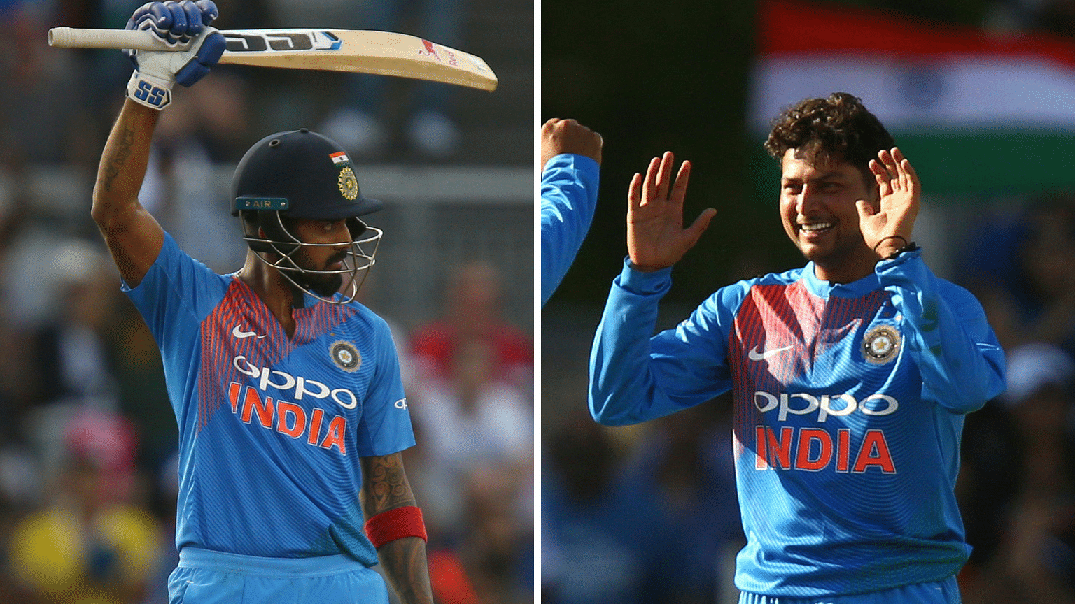 KL Rahul scored his second T20 century and Kuldeep Yadav picked up his first T20 fifer as India beat England by 8 wickets at Old Trafford.