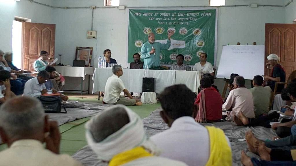 Peace activists gather in a meeting to help open channels of communication between state government and Maoist rebels.