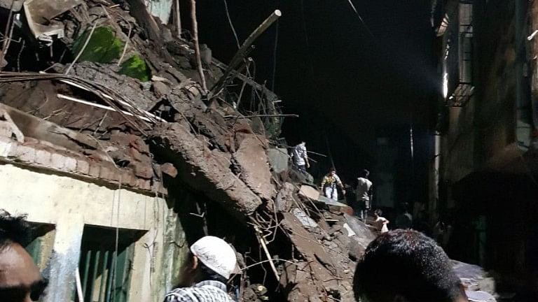 Part of a three-storey building collapsed in Bhiwandi, Maharashtra, on 24 July
