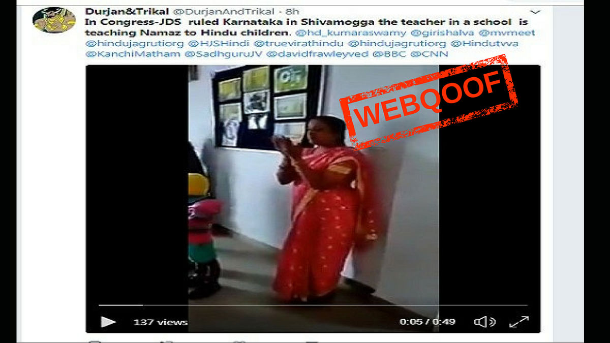 Video Claiming  School Kids Taught Only Namaz is Half-Baked Truth