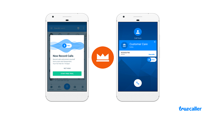 Now users can also record calls from the Truecaller app.