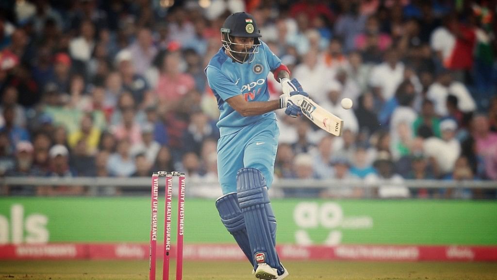 KL Rahul got out for a duck in the second ODI against England before being dropped for the third ODI.