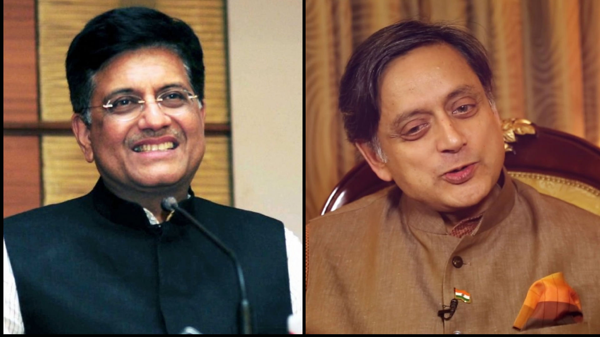 Here is how Shashi Tharoor responded to Piyush Goyal’s foreign accent jibe.