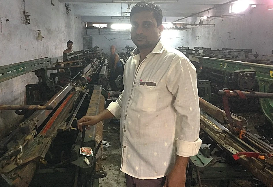 Munna Seth’s looms are now locked up and rusting. He’s unable to pay his workers or electricity bills.