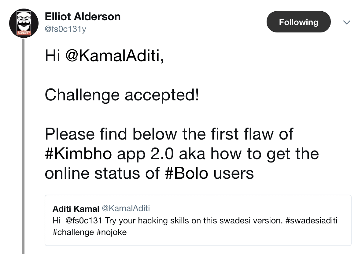 Bolo App, Kimbho’s new avatar, is out and the same anonymous Android developer has flagged security flaws in it.