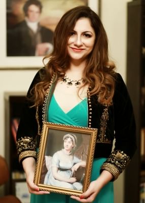 Laaleen Sukhera, the prime mover of "Austenistan", with her literary idol and mainstay