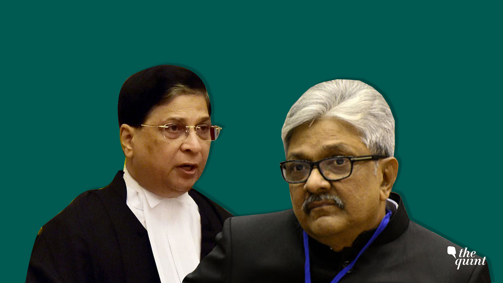 CJI Dipak Misra (L), who heads the Collegium, and Justice KM Joseph (R)