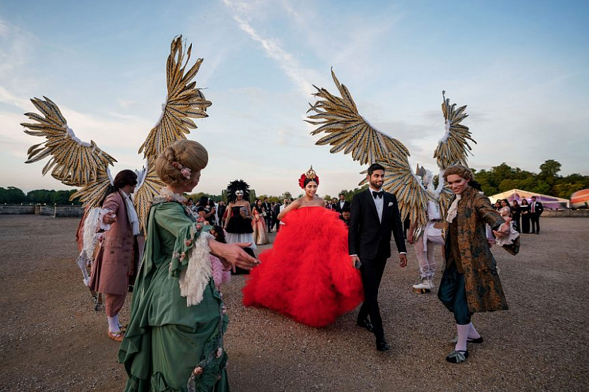 Shriya Bhupal and Anindith Reddy walk into the venue.&nbsp;