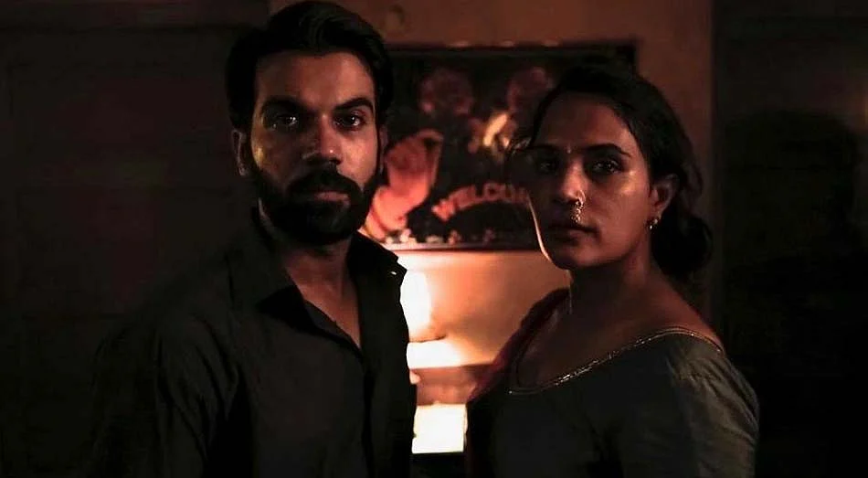 Rajkummar Rao and Richa Chadha in a still from the film. 