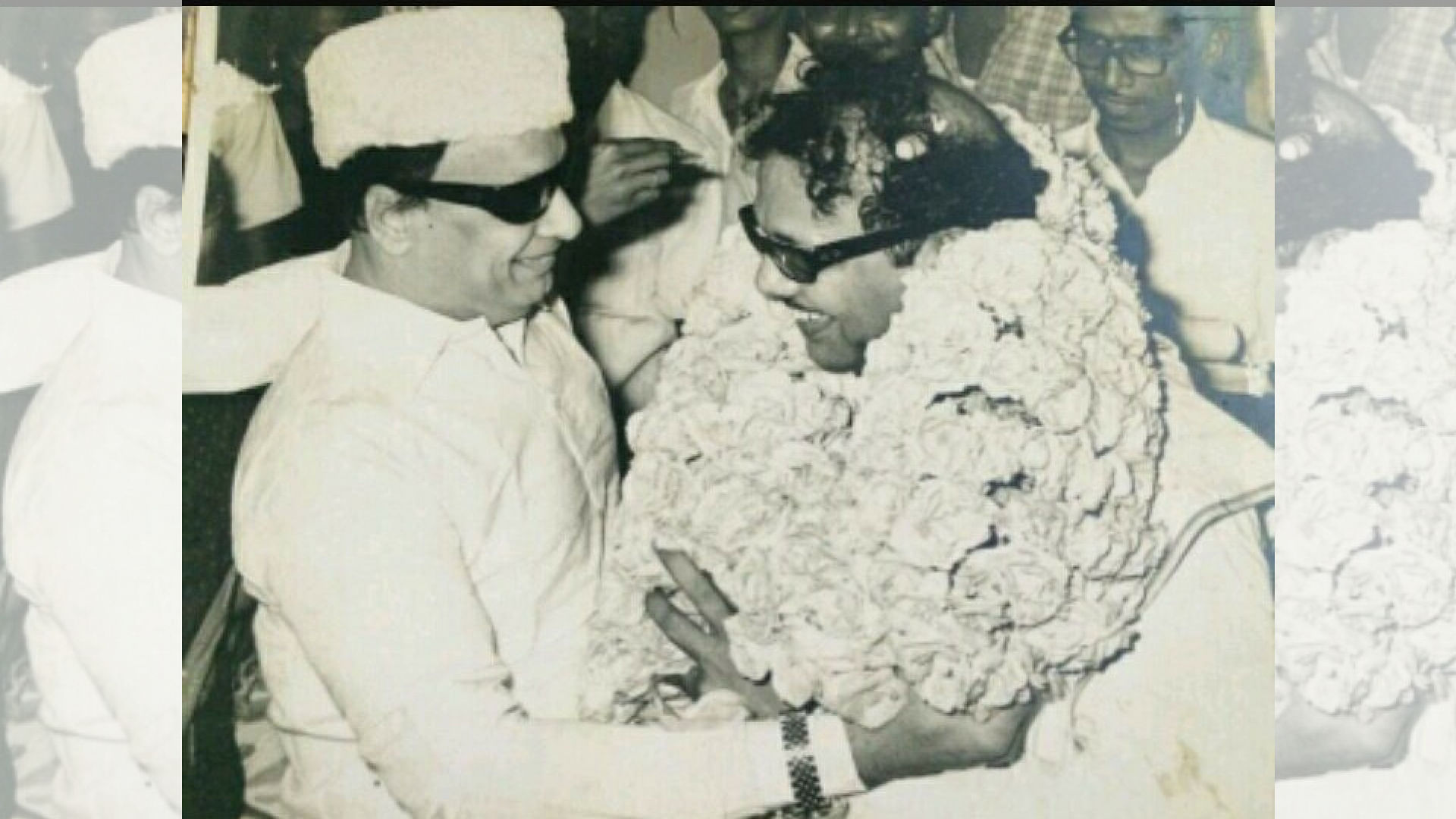 MGR and Karunanidhi, friends in film turned political rivals.