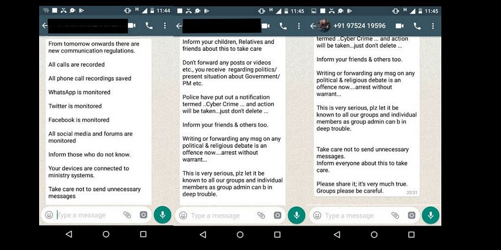 WhatsApp messages and calls are end-to-end encrypted so that no third parties can read/listen to your conversations.