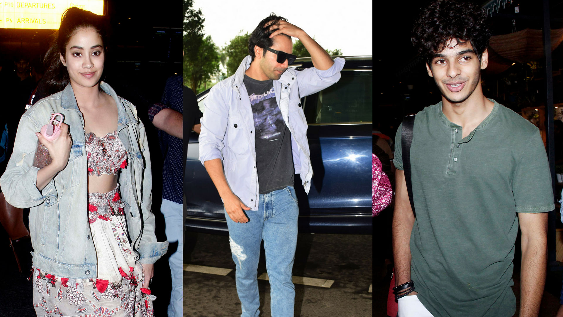 ‘Dhadak’ stars Janhvi Kapoor and Ishaan Khatter, and Varun Dhawan spotted at the airport.