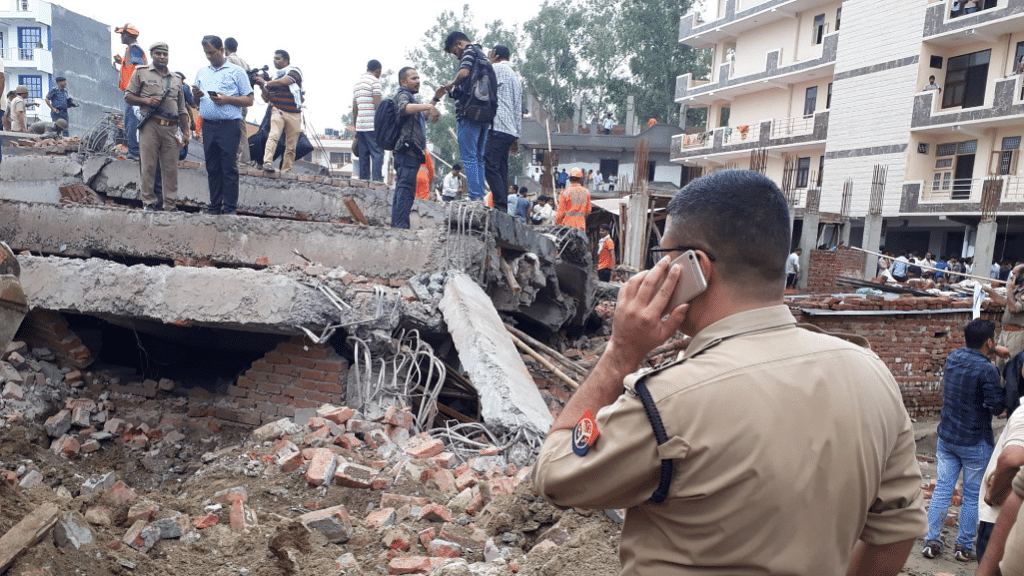 A five-storey under-construction building collapsed in Missal Gadi in Uttar Pradesh’s Ghaziabad on Sunday, 22 July.