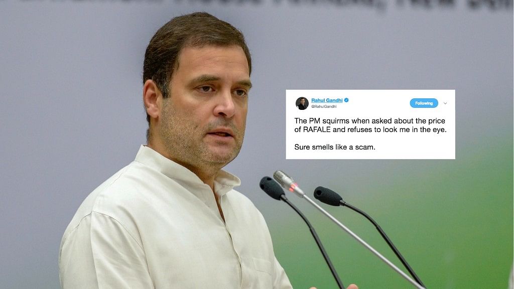Rahul Gandhi took to Twitter on Sunday to slam the Modi government over the Rafale deal.&nbsp;