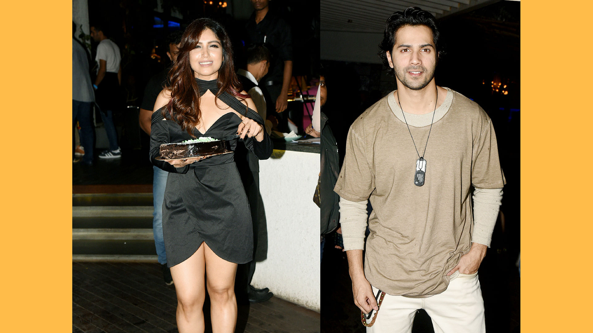Bhumi Pednekar’s birthday party was attended by Varun Dhawan.