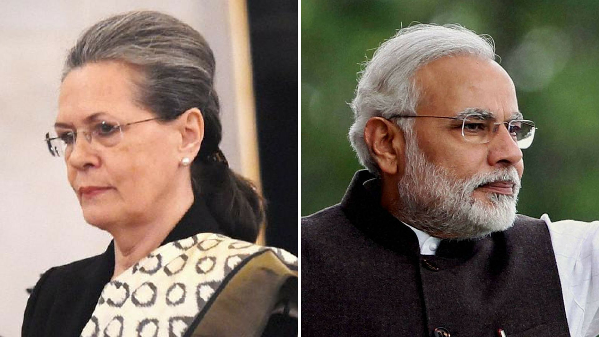 File image of UPA chairperson Sonia Gandhi and Prime Minister Narendra Modi.