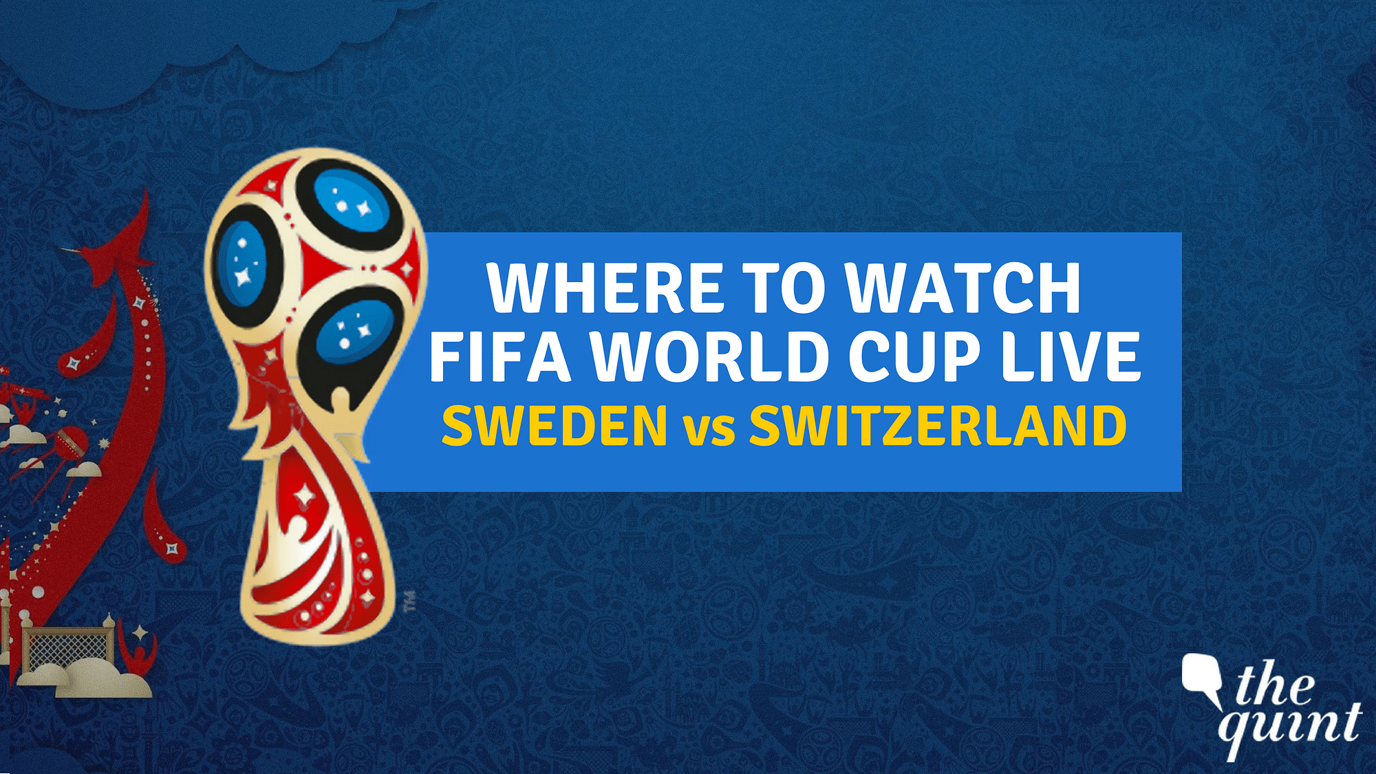 Sweden vs Switzerland starts at 7.30 pm  on 3 July.
