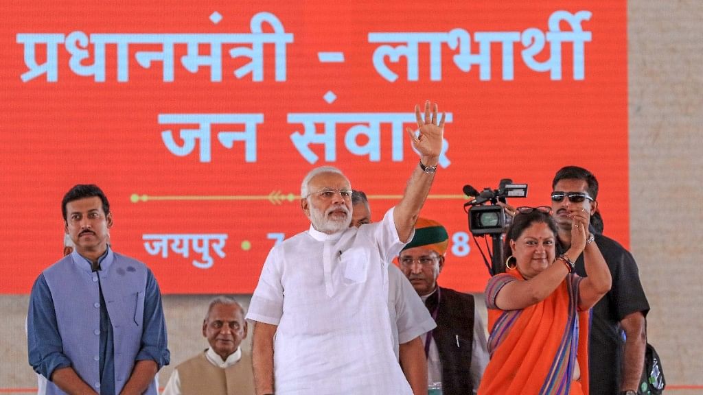 PM Modi at a rally in Jaipur, calls out Congress a Bailgaadi. This was a direct reference to Tharoor’s bail today.